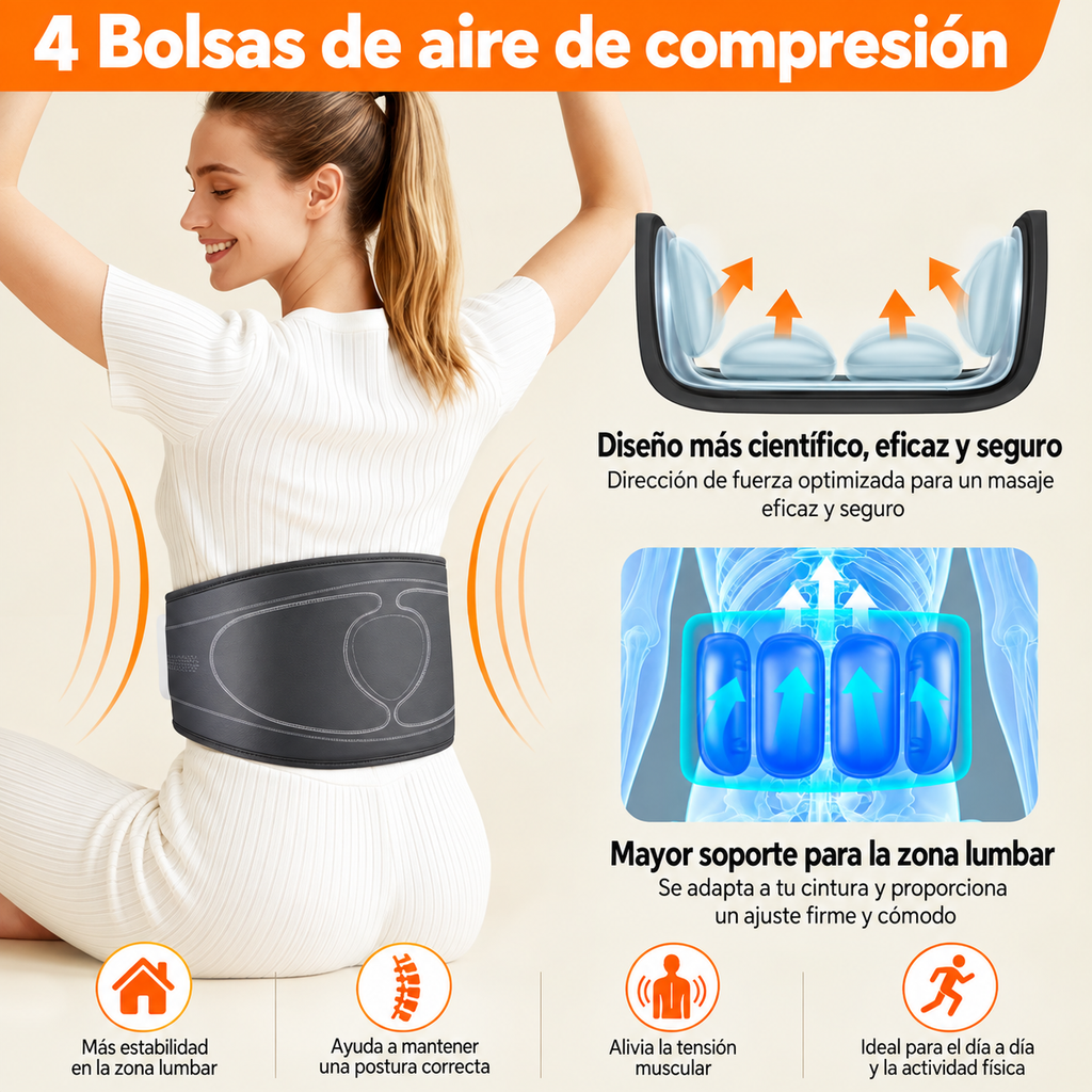 4 bolsas de aire de compresión lumbar