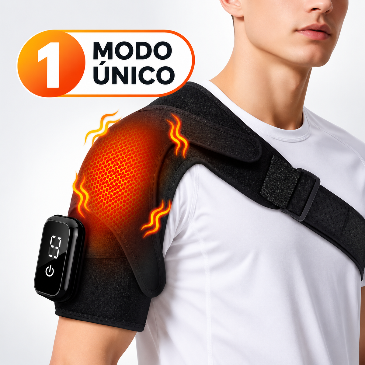 Masajeador de hombro con calor, 1 modo único